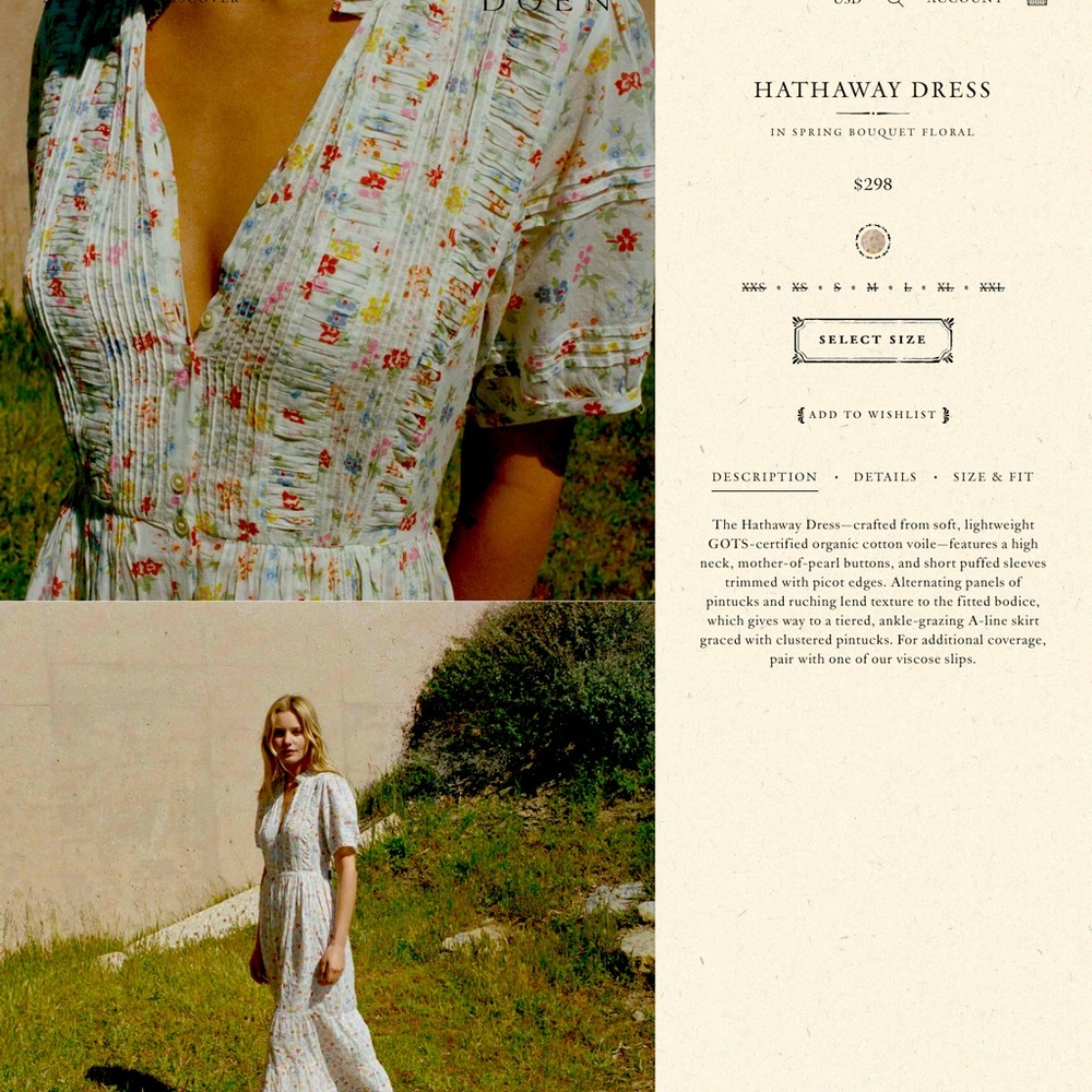 Doen Hathaway Dress Spring Bouquet